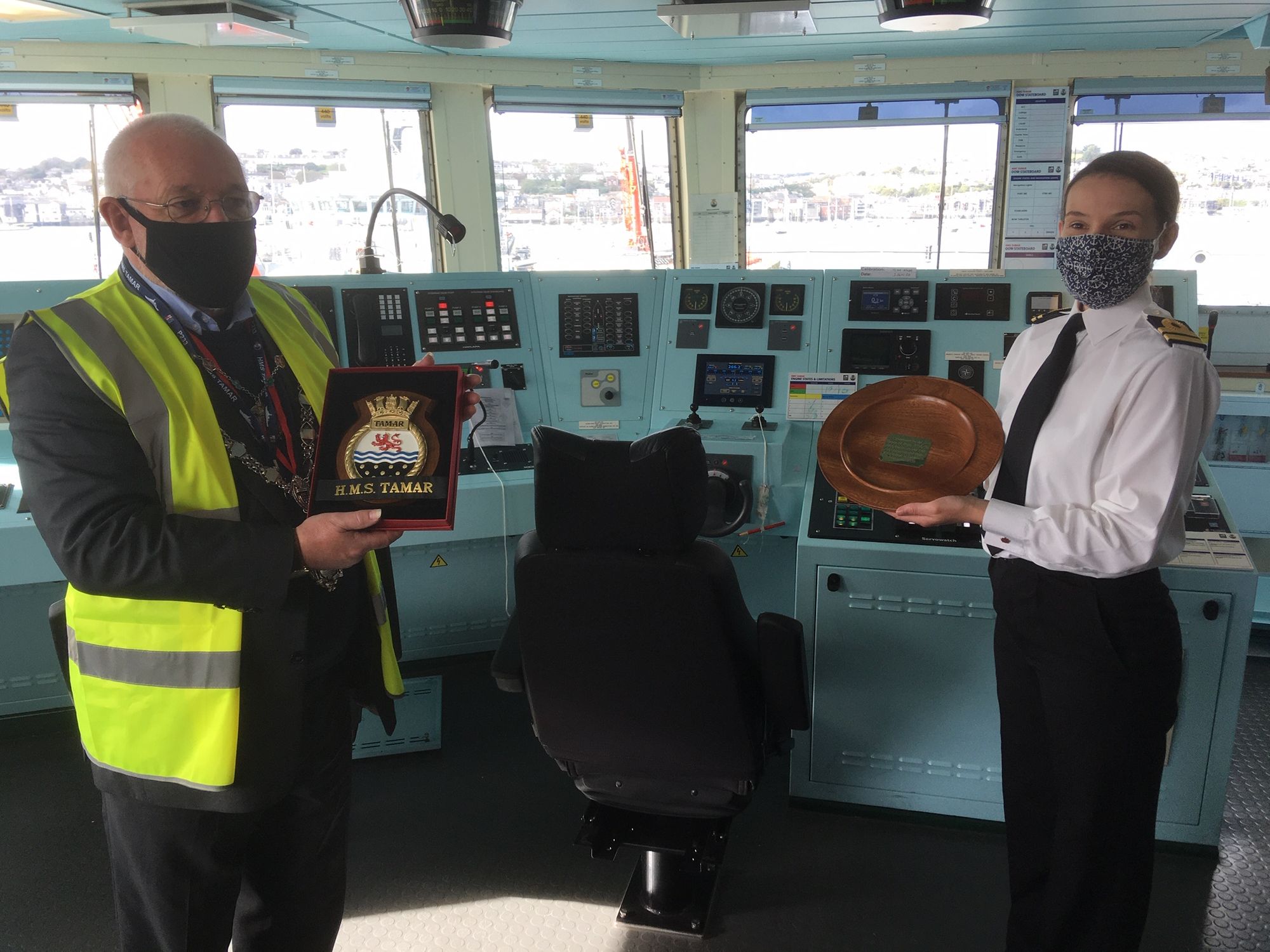 Truro mayor enjoys grand tour of affiliated Navy ship HMS Tamar