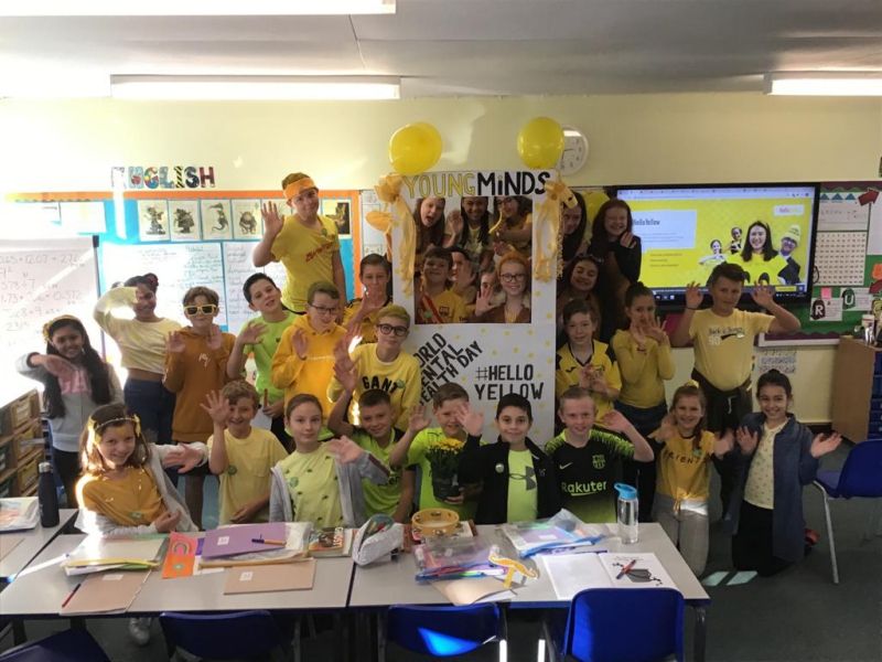 Waltham Cross primary pupils wear 'yellow' for World Mental Health Day