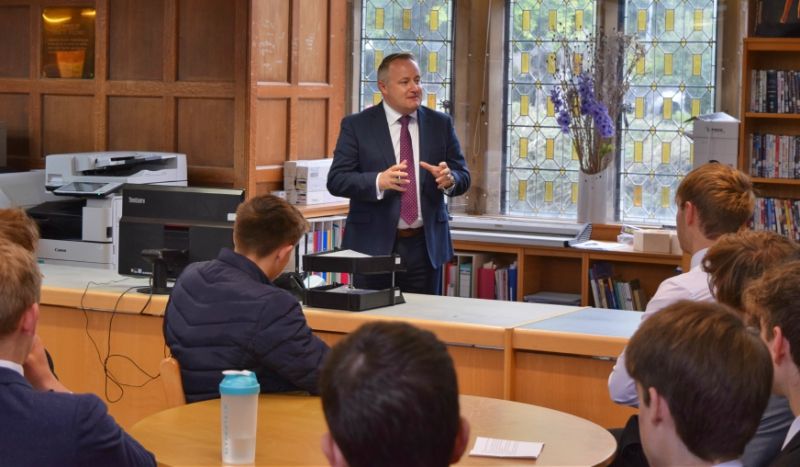 Rydal Penrhos Sixth Form students quiz local politician