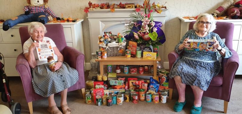 Newcastle care home residents help local food banks for Harvest Festival