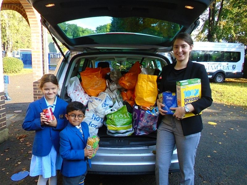 Families in crisis supported by Croydon school's harvest festival donations