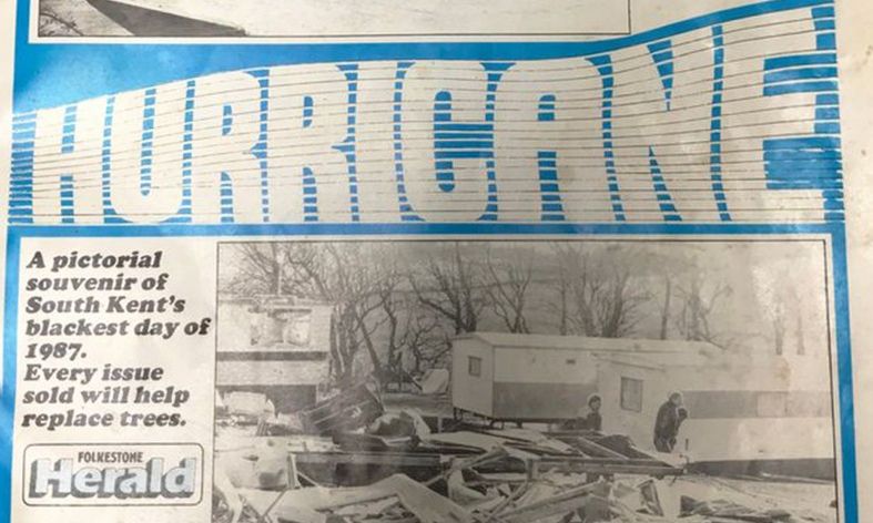 Photos of Folkestone after the Great Storm of October 1987