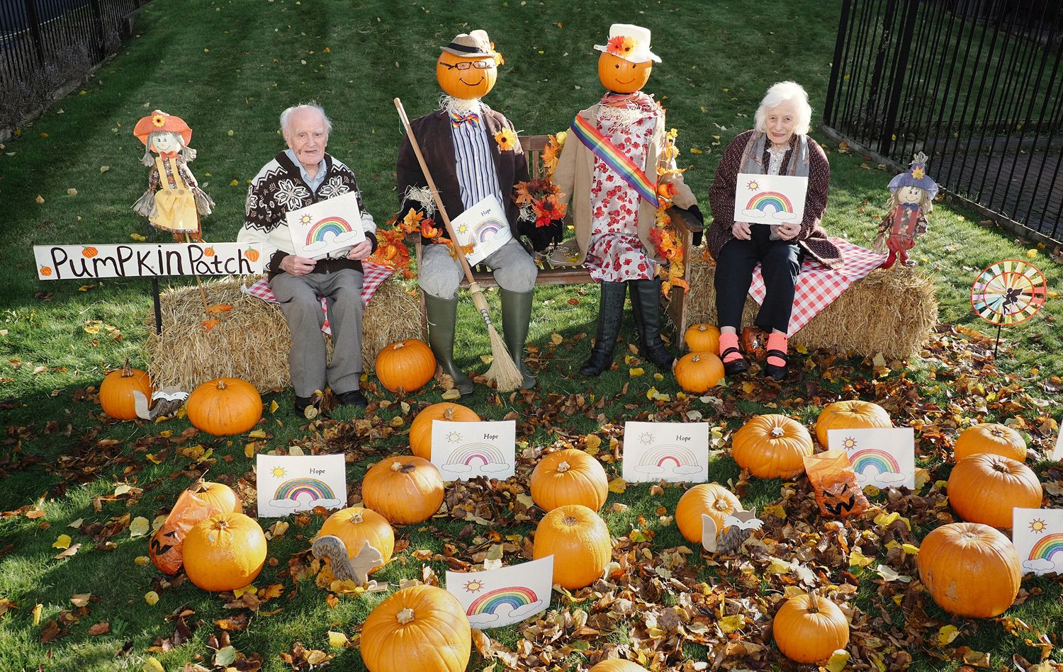 Abingdon care home create rainbow of hope Halloween display for the local community
