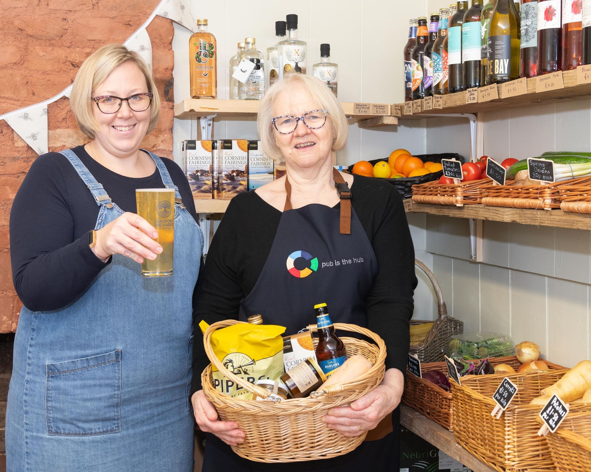 A Shobrooke pub has transformed one of its rooms into a village shop