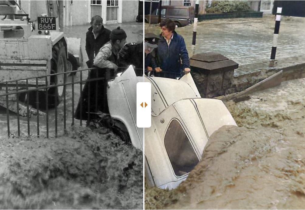 Abergele flood of 1967 immortalised in colour by 'Memory Lane'