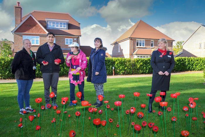 Planting poppies for Remembrance Day