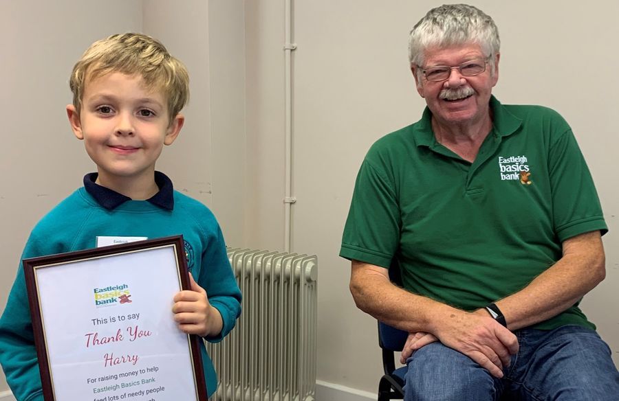 Meet the Eastleigh six-year-old raising money for his local food bank this Christmas