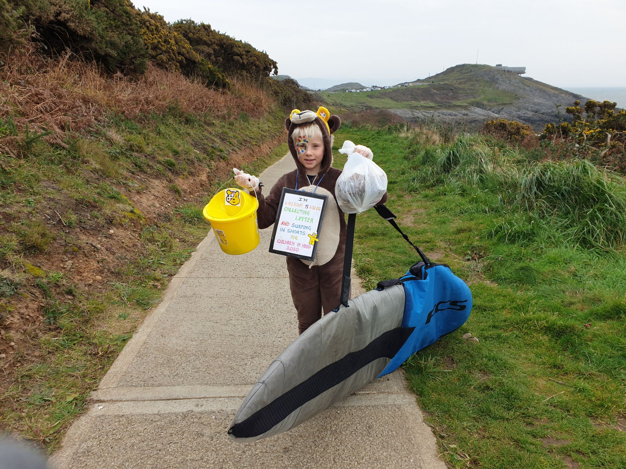 Swansea boy raises hundreds of pounds with Children In Need walk