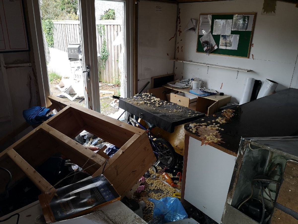 Sickening vandal attack on Paignton BMX track and HQ