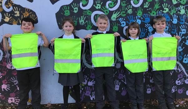 Tollgate Primary School pupils receive kit bags to help with road safety education