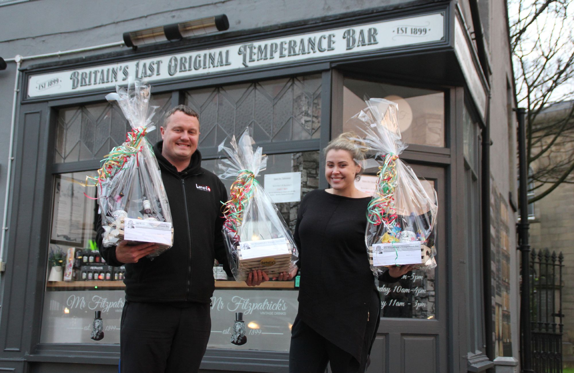 Rawtenstall businesses join forces to spread festive cheer with Christmas hampers