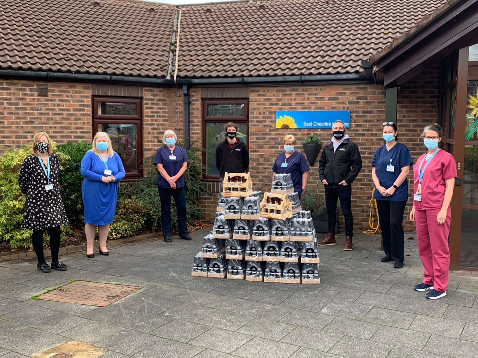 East Cheshire Hospice raise a glass to Beartown Brewery's kindness