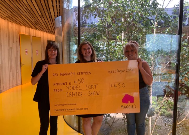 Oldham cancer centre receives £450 donation from local courier service