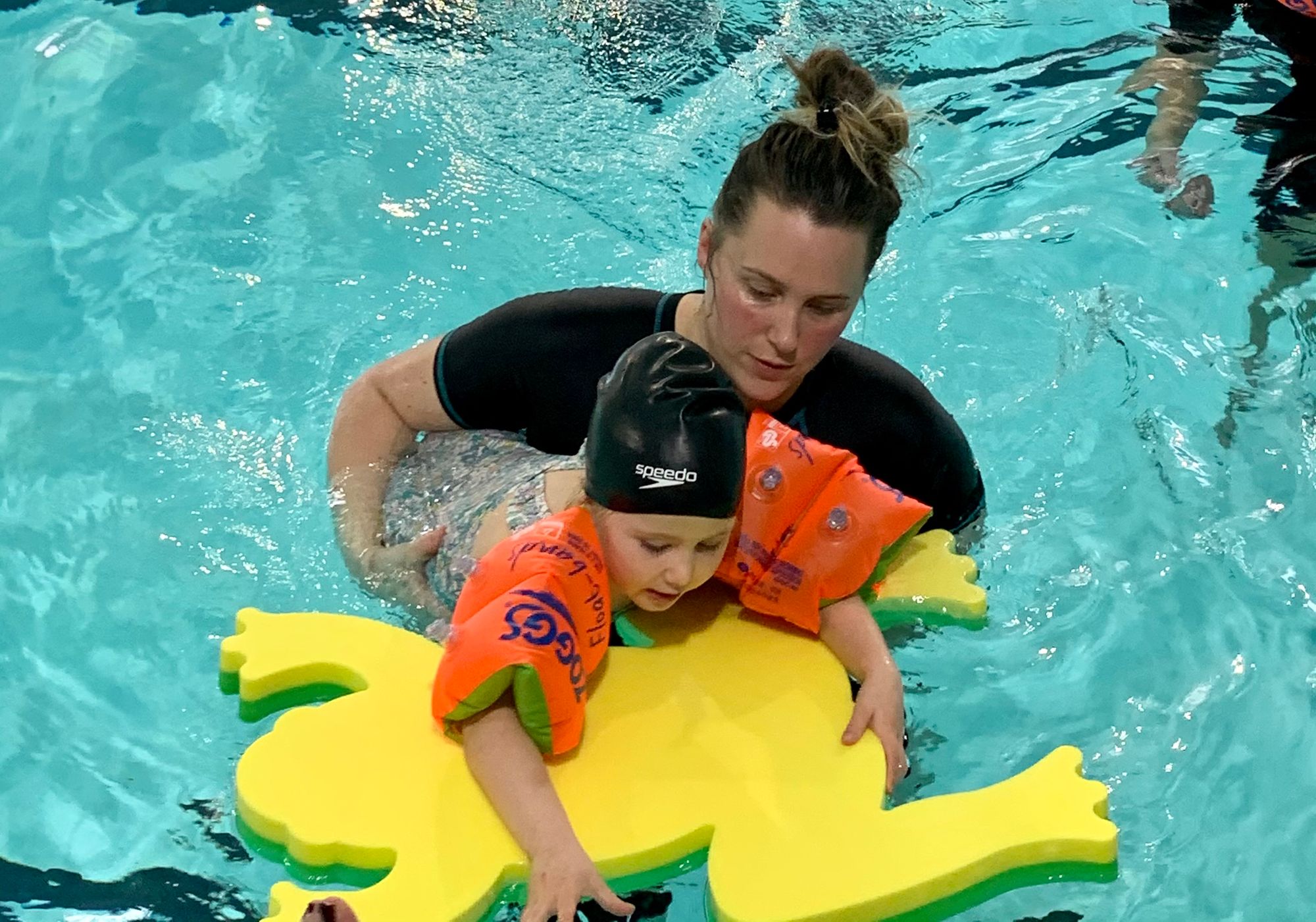 Pre-school pupils are ducks to water as swimming lessons resume
