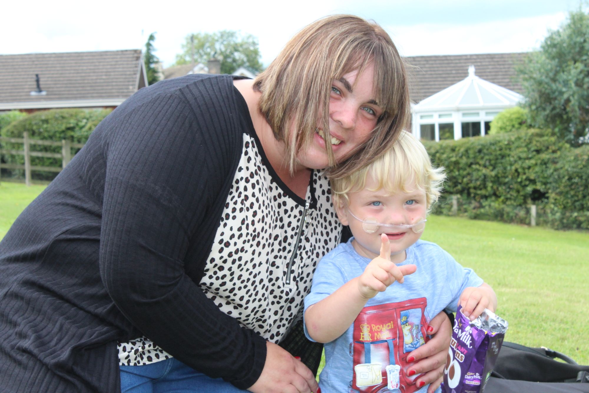 Two year old Oliver and mum thankful for hospice support