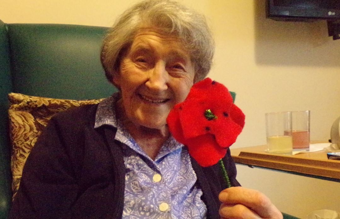 Harefield care home resident created poppies to mark Remembrance Day