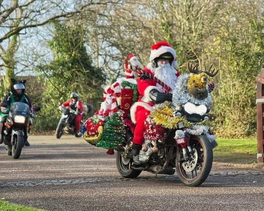 Santas get ready to ride out for
children’s hospice