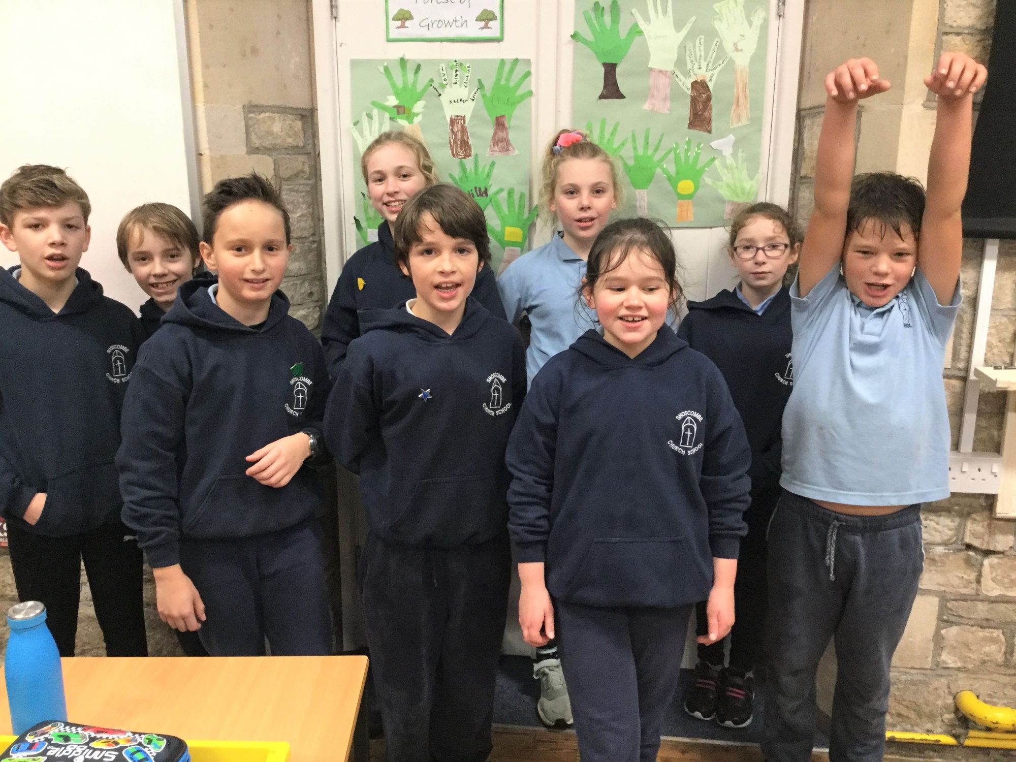 Pupils at Shoscombe Church School take part in cross country competition
