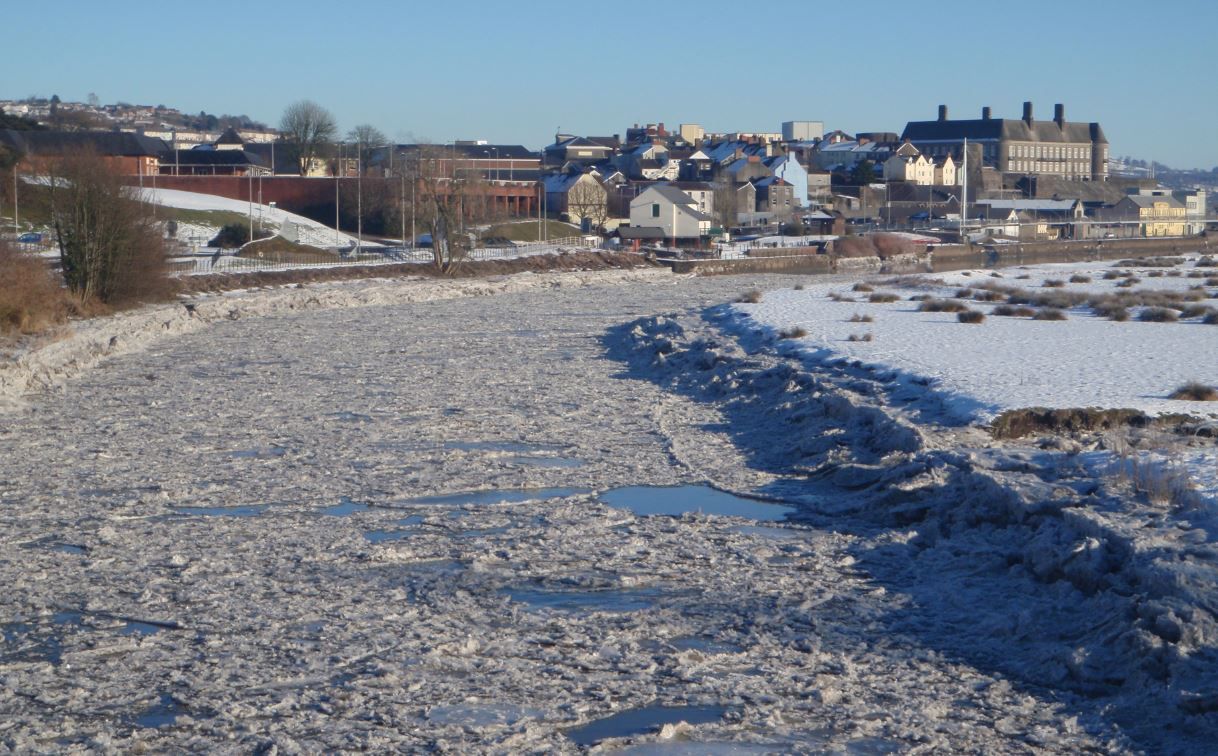 Looking back: A decade since the River Towy froze in Carmarthen