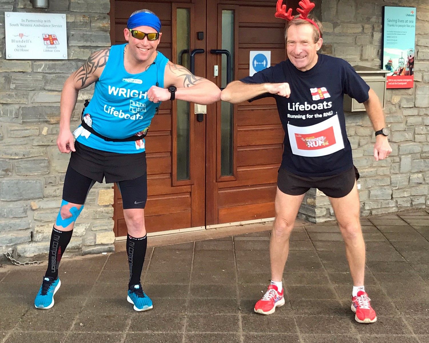 Exmouth RNLI volunteers go the distance for the Reindeer Run