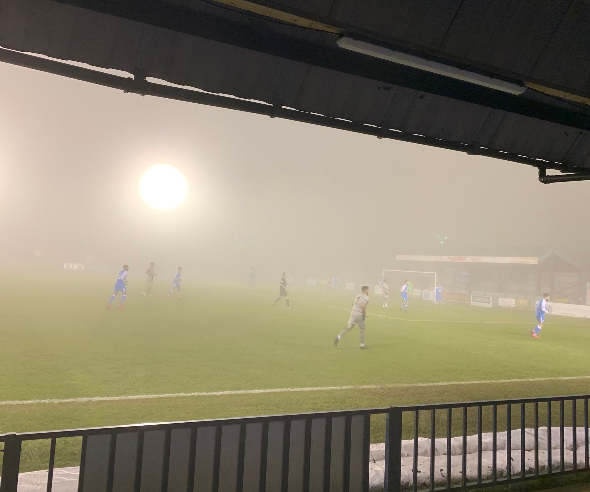 Tonbridge Angels game against Chippenham abandoned after 20 minutes due to fog