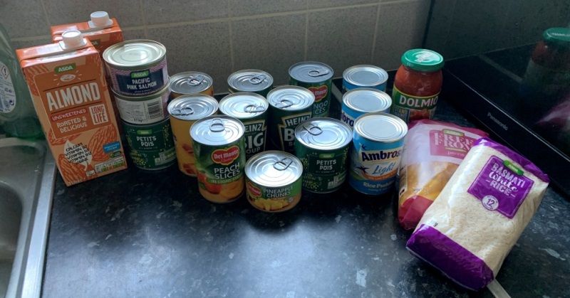 Students' tough week living off foodbank parcels for charity project