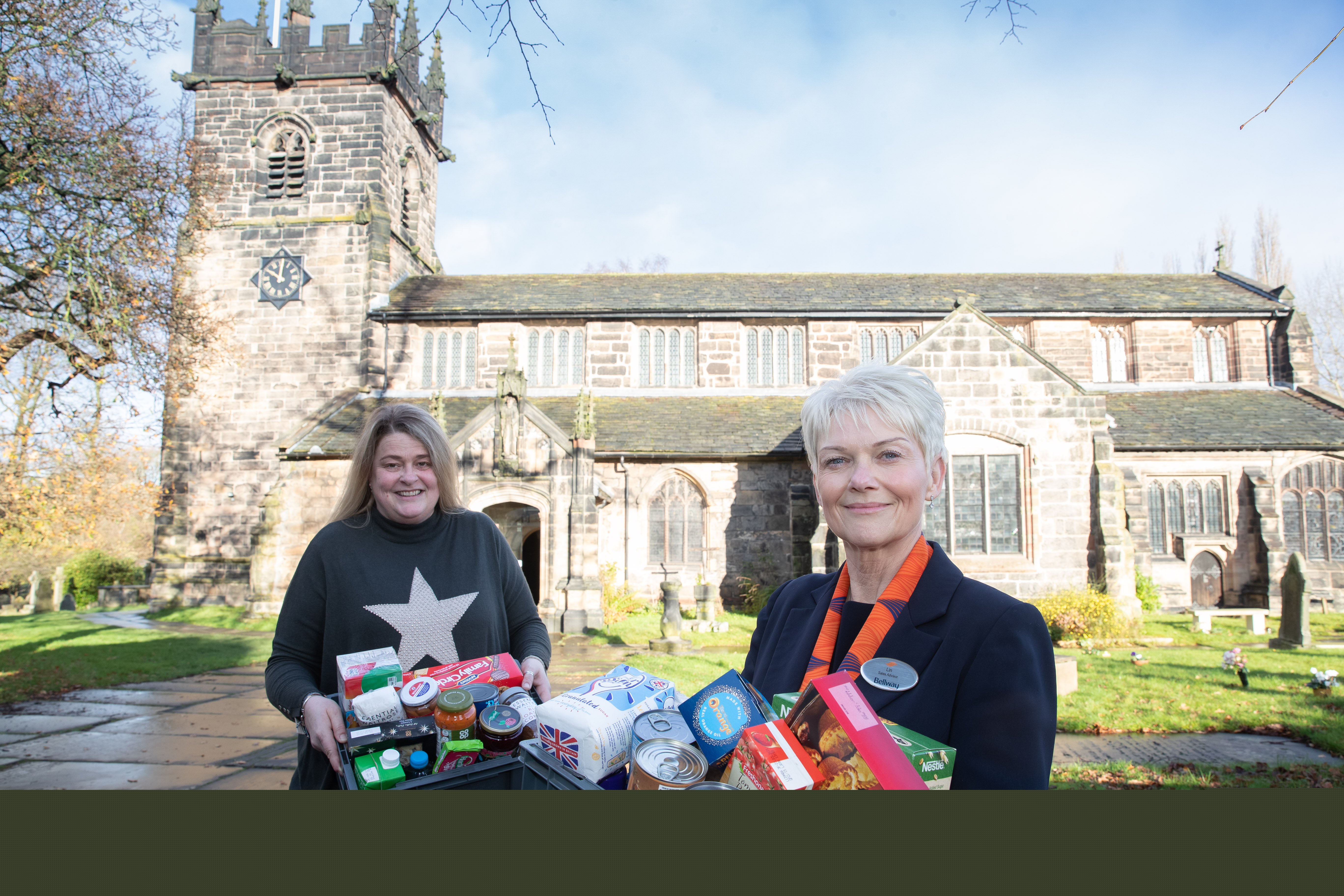 Wilmslow parish food bank receives donation from builders