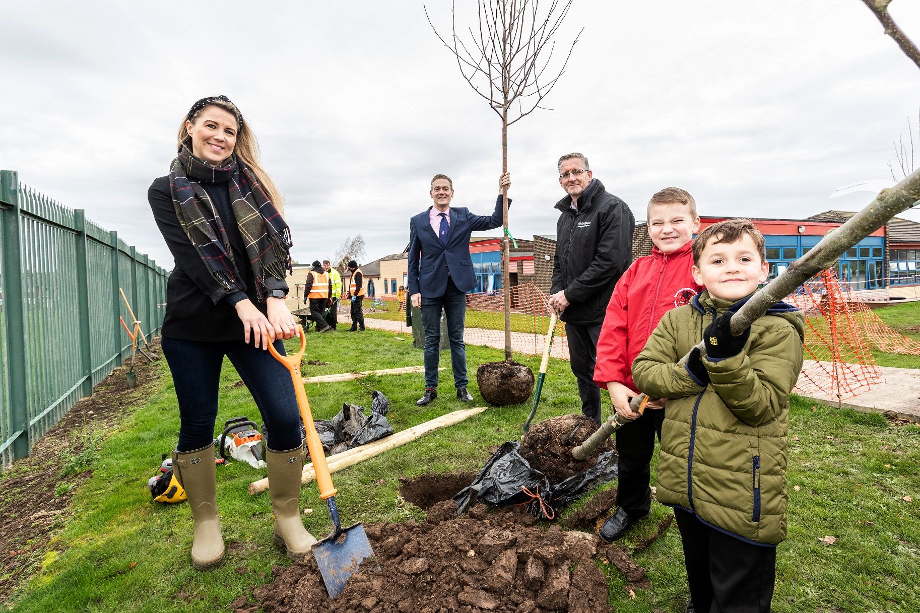 Middlesbrough school pupils help plant 100 trees