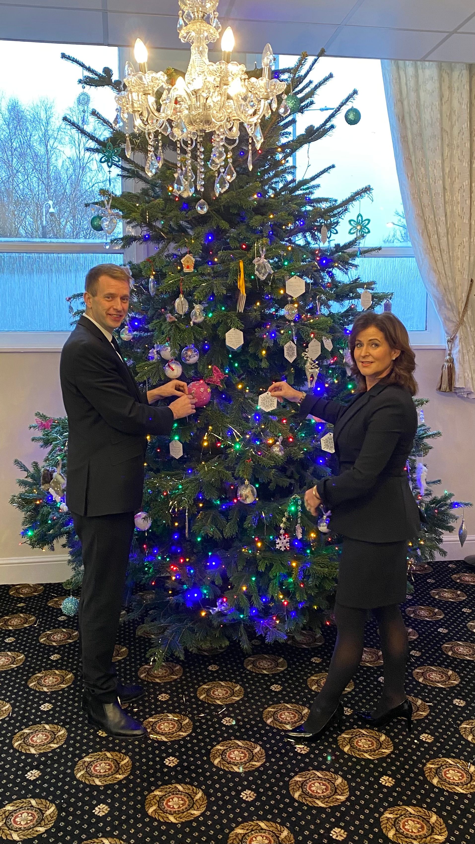 Memorial Christmas tree set up by Accrington funeral service