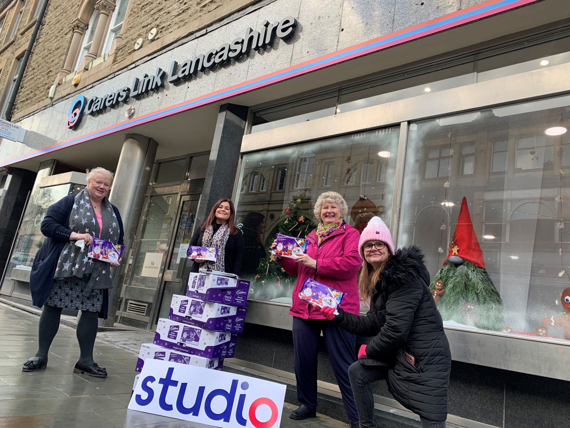 Accrington young carers receive selection boxes as Christmas thank you gift