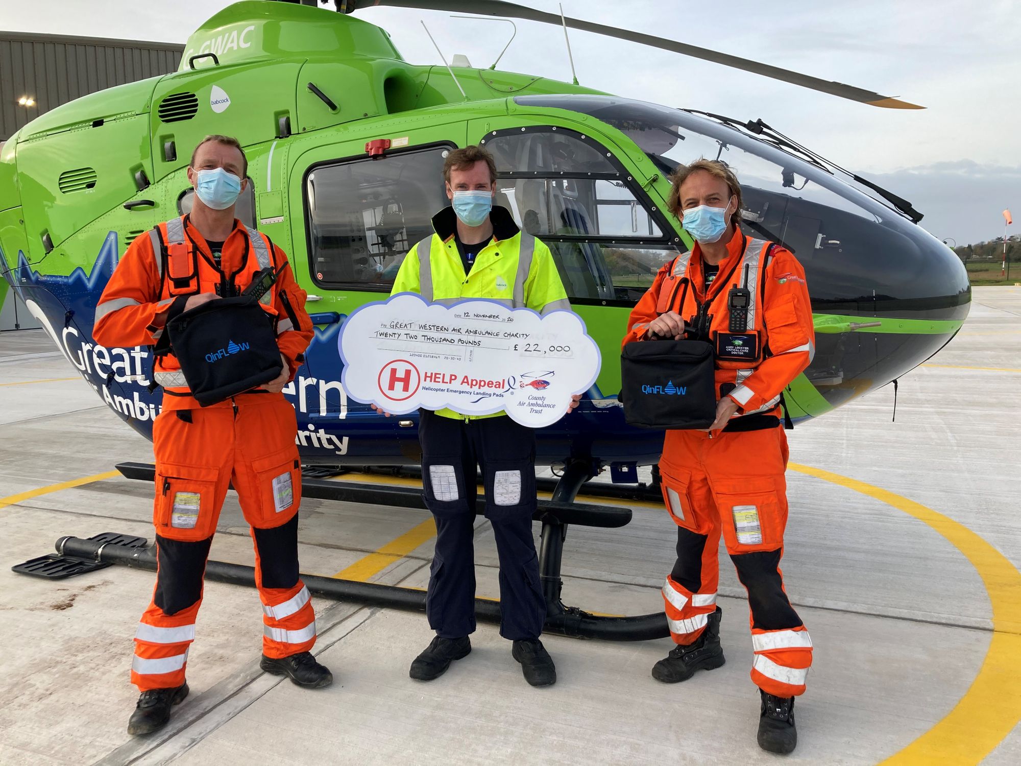 Air ambulance receives lifesaving donation for vital equipment