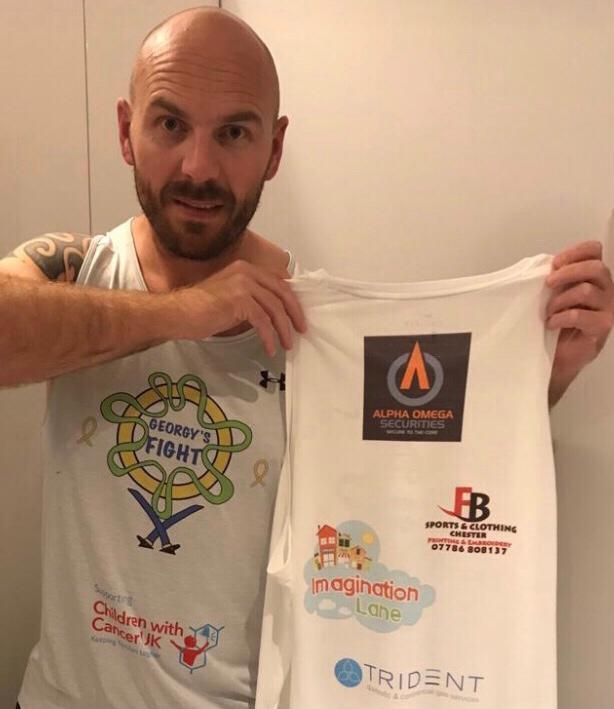 Novice runner Ed completes marathon across Nantwich to raise funds for Georgy