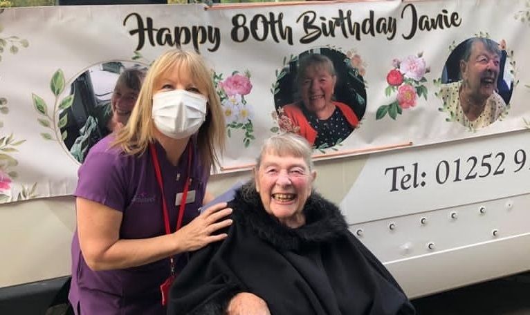 Church Crookham care home resident surprised with 'This is Your Life' birthday tour