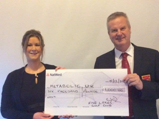 Five Lakes Golf Club members raise £6,000 for Metabolic Support UK