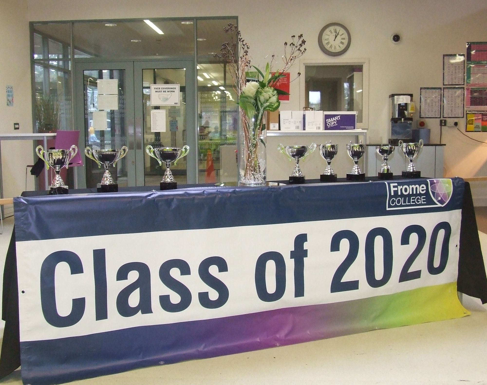 Students celebrate results in Covid-safe way