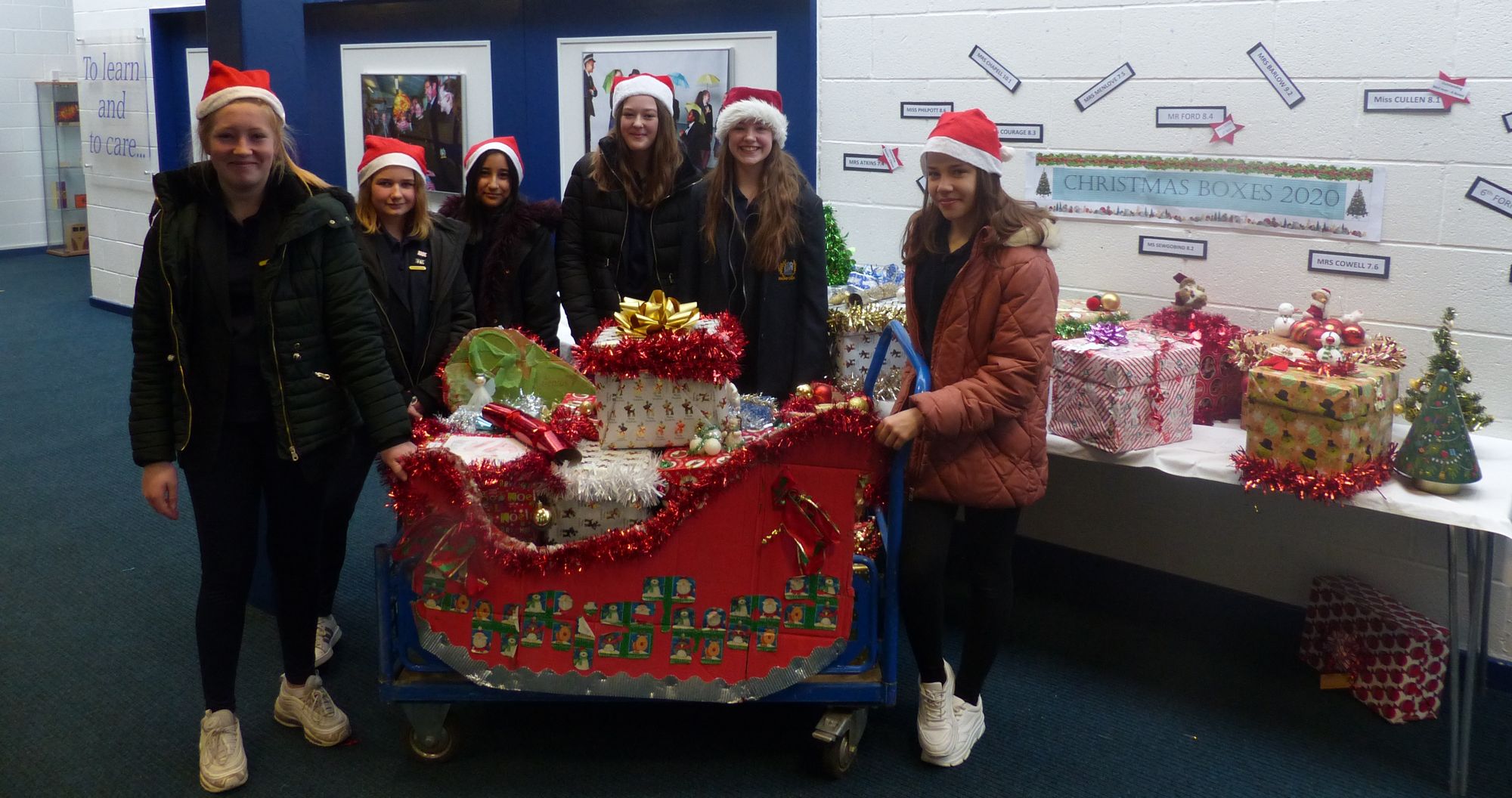 Wickford students and staff create festive hampers for the elderly