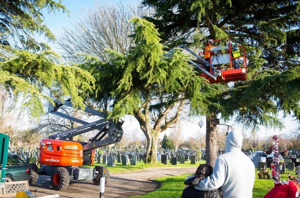 Local company bring some festive sparkle to Romford Cemetery for local families