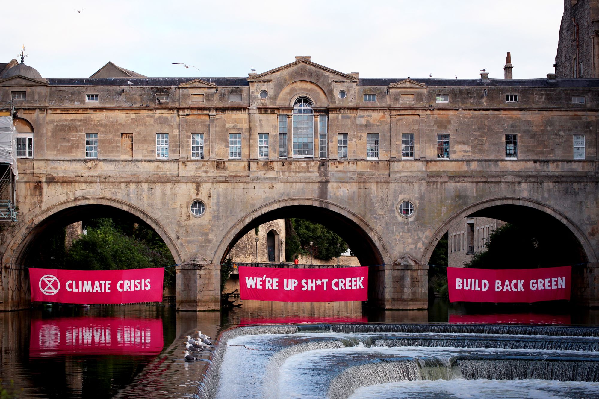 Bath Extinction Rebellion join river pollution protests