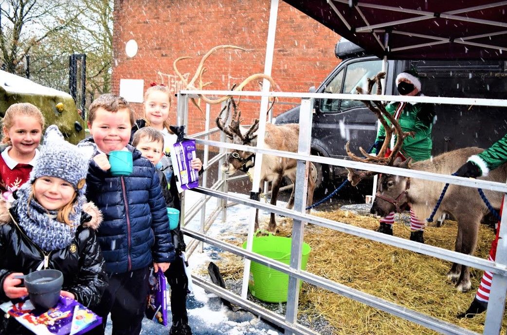 Magical 'White Christmas' for Santa's special school visit