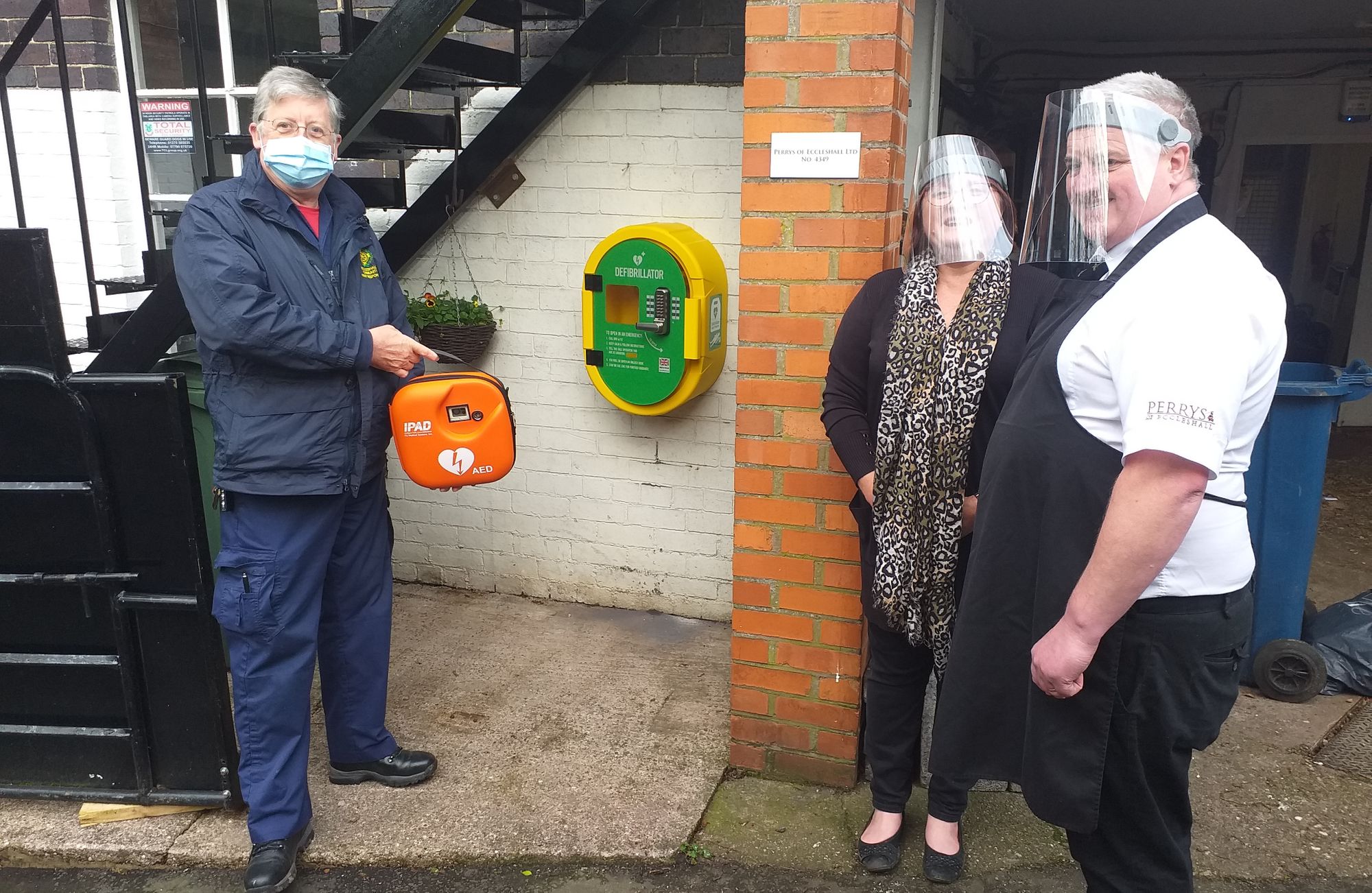 Eccleshall has a new defibrillator on the high street