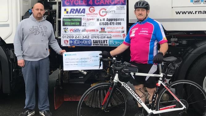 Llanelli cyclist raises thousands for hospital chemo and cancer units