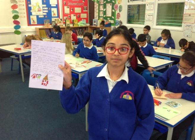 Primary school children send cards to care home residents