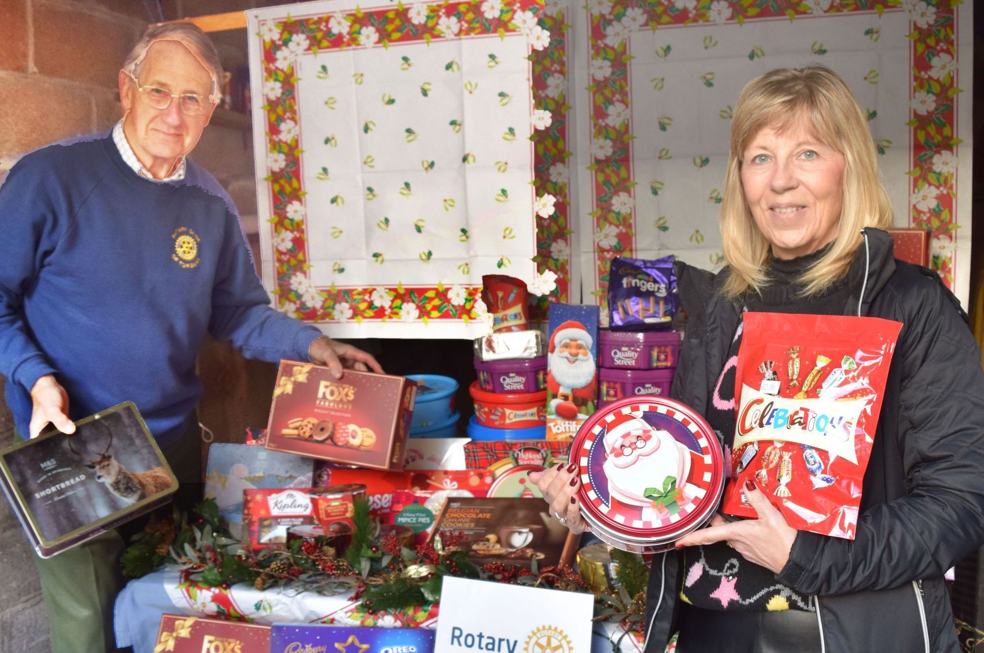 Festive food bank gift from Torquay Rotary members