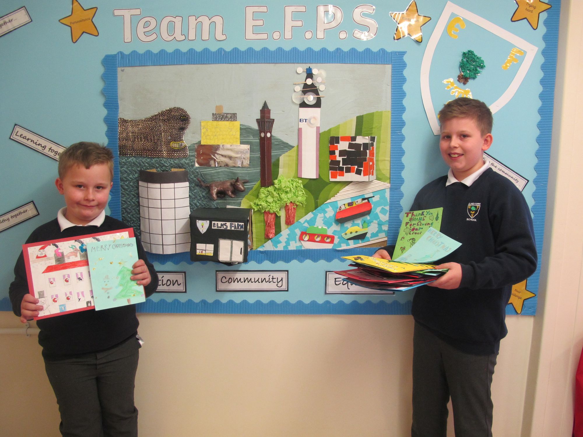 Birmingham primary school pupils spread Christmas cheer to key workers