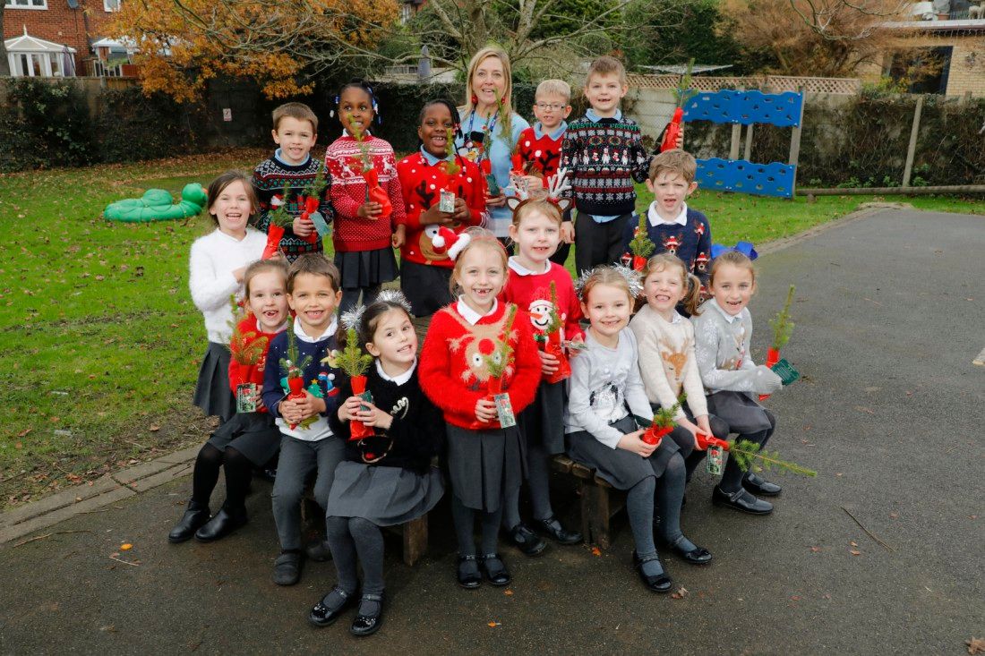 Pupils in Surrey celebrate green Christmas