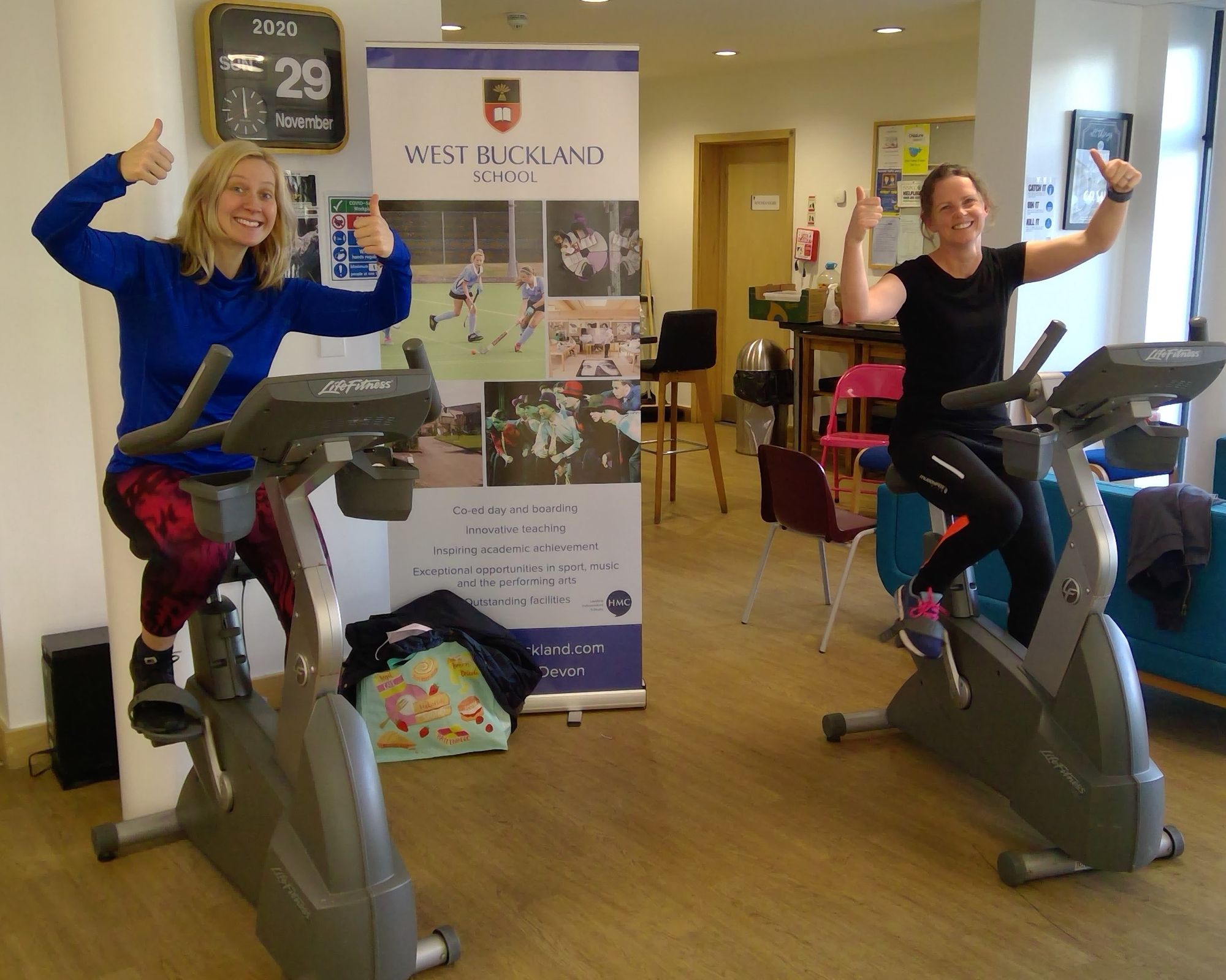 West Buckland boarders cycle miles to raise thousands for foodbank