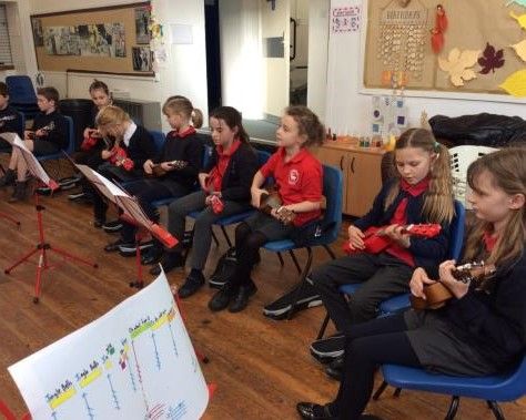 Rackenford pupils get musical with ukulele lessons