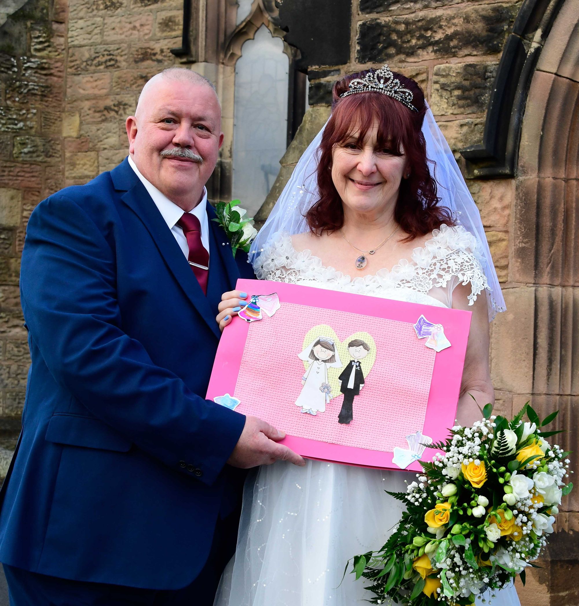 Couple who became engaged at their former primary school finally have their big day!