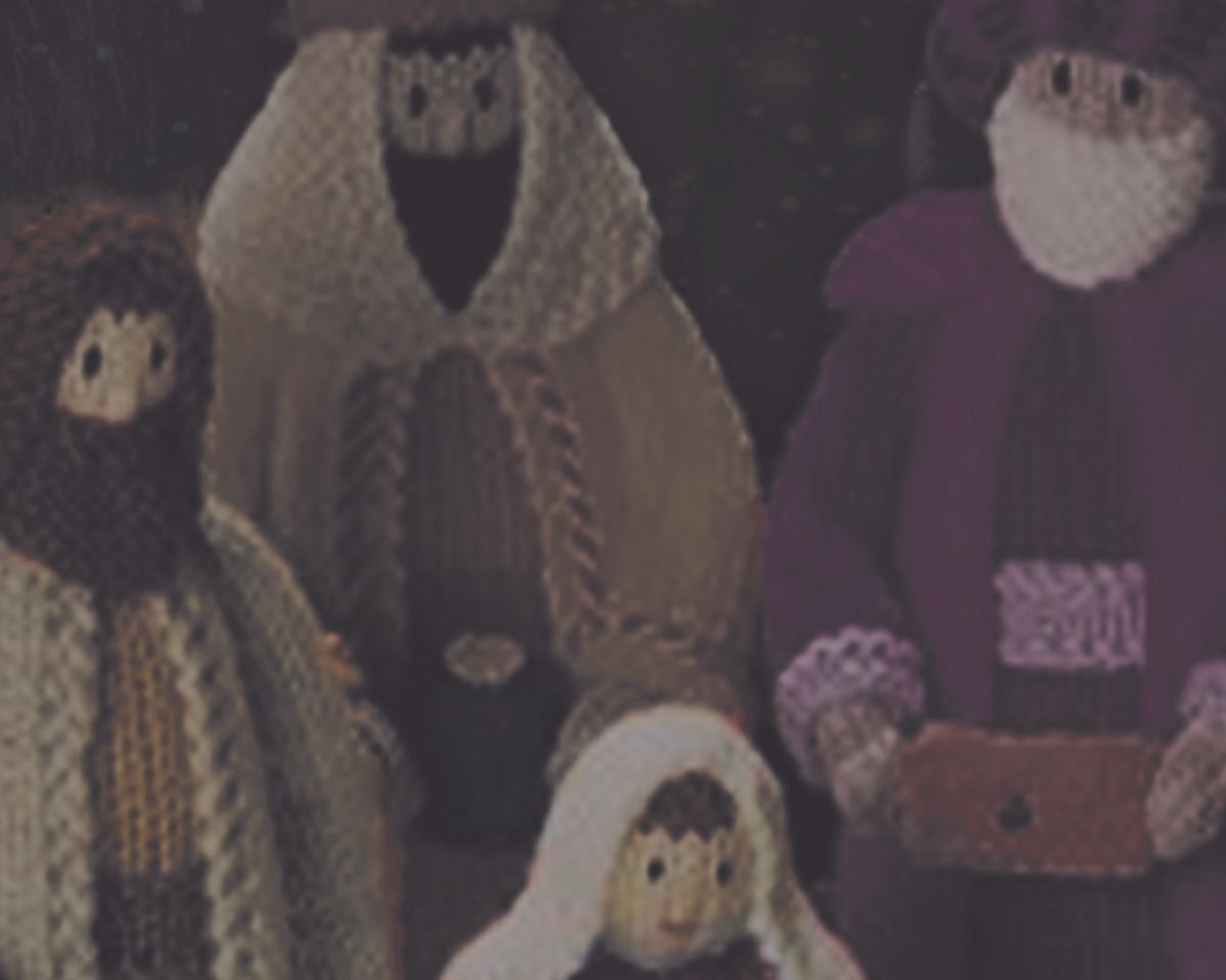 Knitted nativity figures brighten Bideford's shop windows