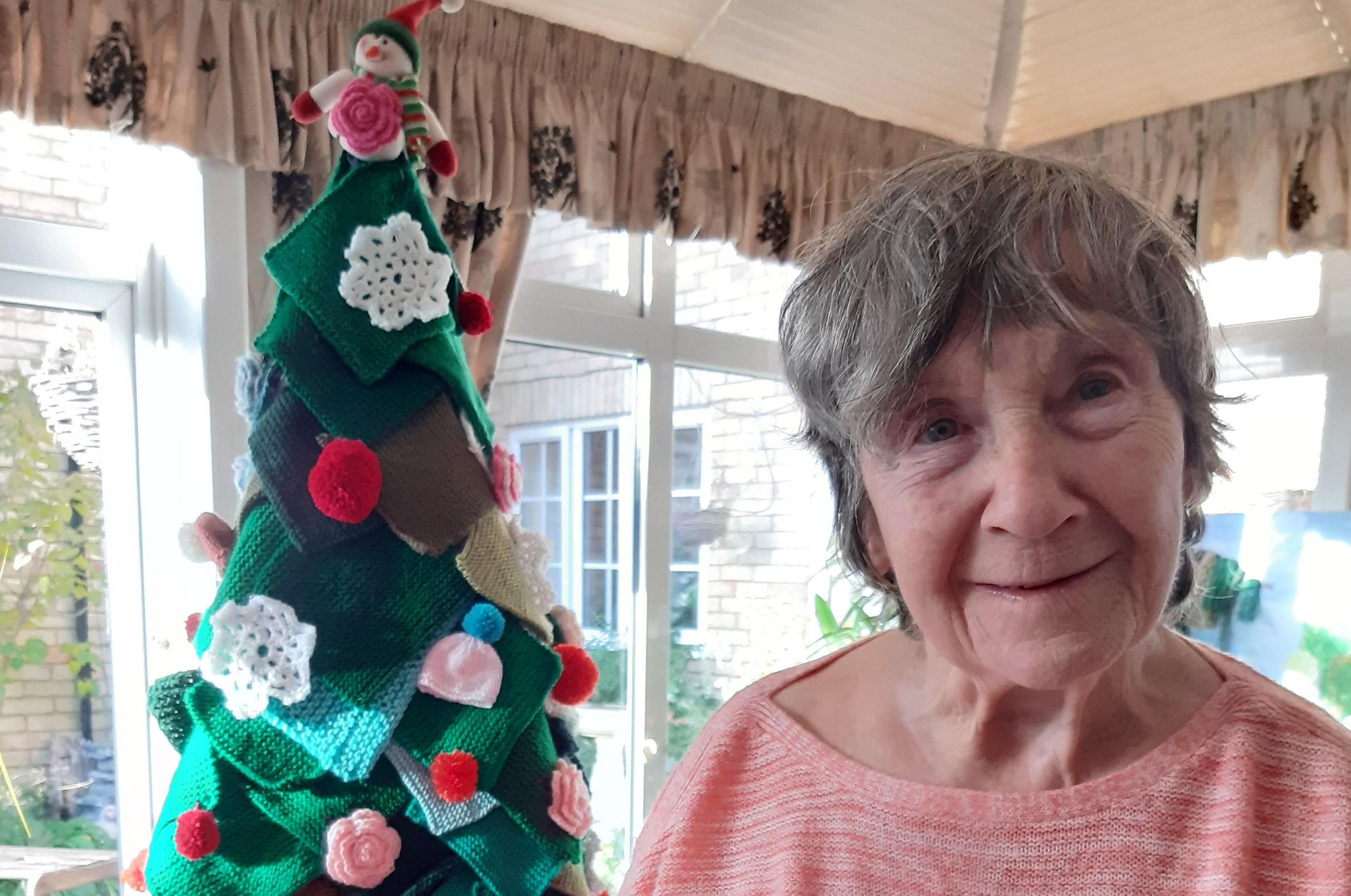 Festive knitted cheer in a Ware care home has brought great joy to the elderly residents